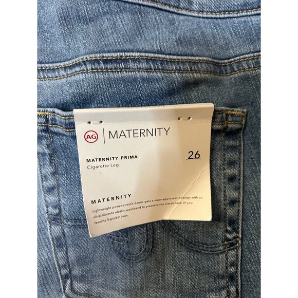 AG Maternity Prima Cigarette Leg Denim Jeans, Size 26 - Picture 3 of 6